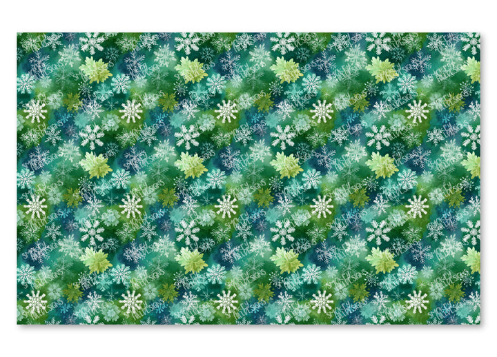 PatternPly® Transparent Green Snowflake