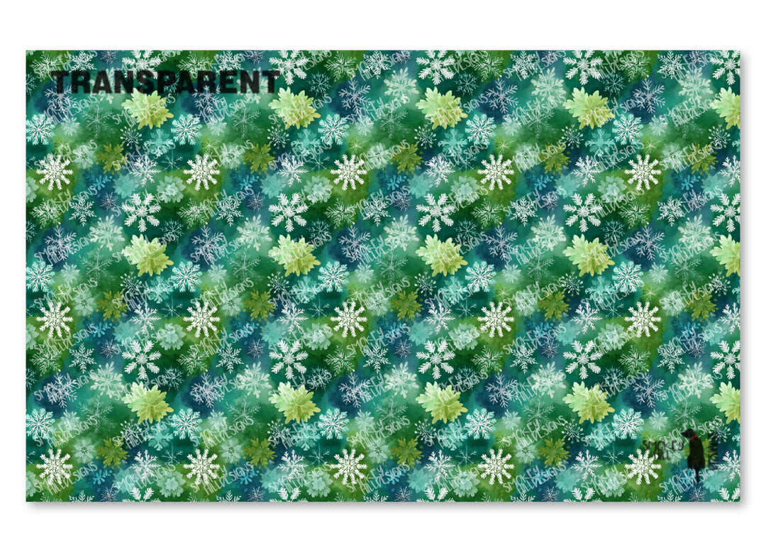PatternPly® Transparent Green Snowflake