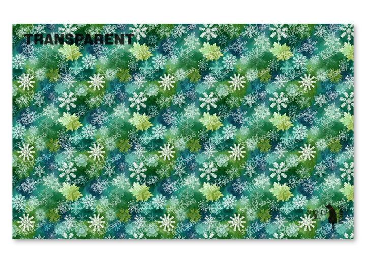PatternPly® Transparent Green Snowflake