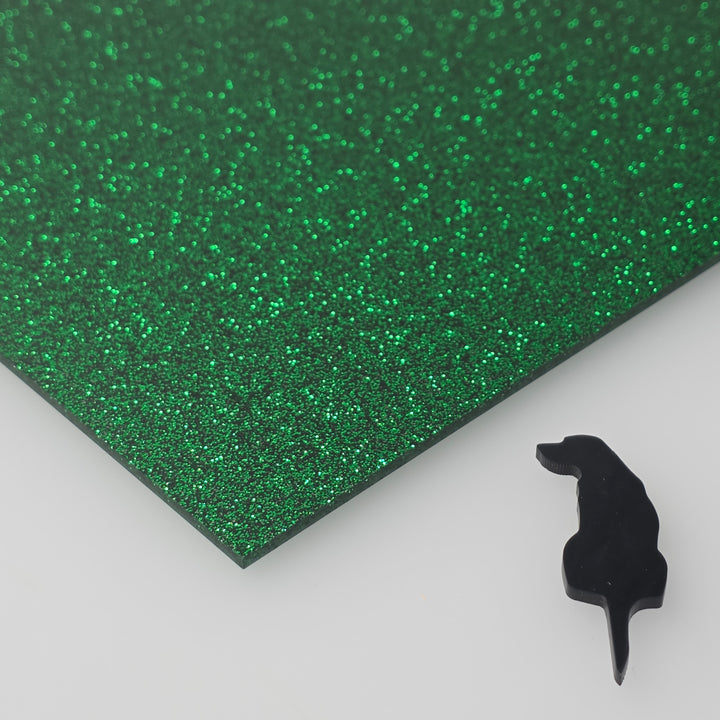 1/8" Green Glitter Acrylic Sheet