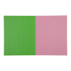 PatternPly® Full Coverage Green and Pink Mid Century Duo sheet showing the pattern