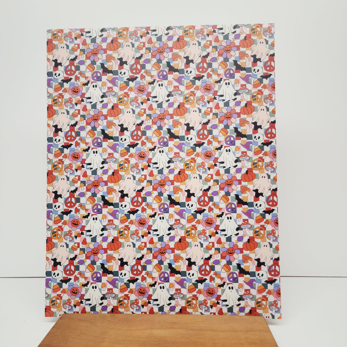 PatternPly® 19x24" Groovy Halloween XL Scale sheet showing the pattern
