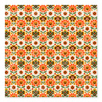 PatternPly® Scattered Groovy Pumpkin Flowers sheet showing the pattern