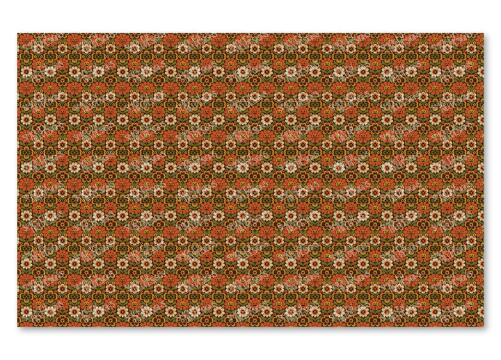 PatternPly® Full Coverage Groovy Pumpkin Flowers