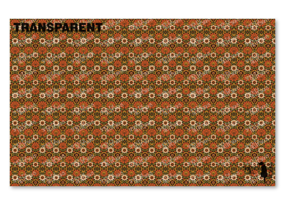 PatternPly® Transparent Groovy Pumpkin Flowers