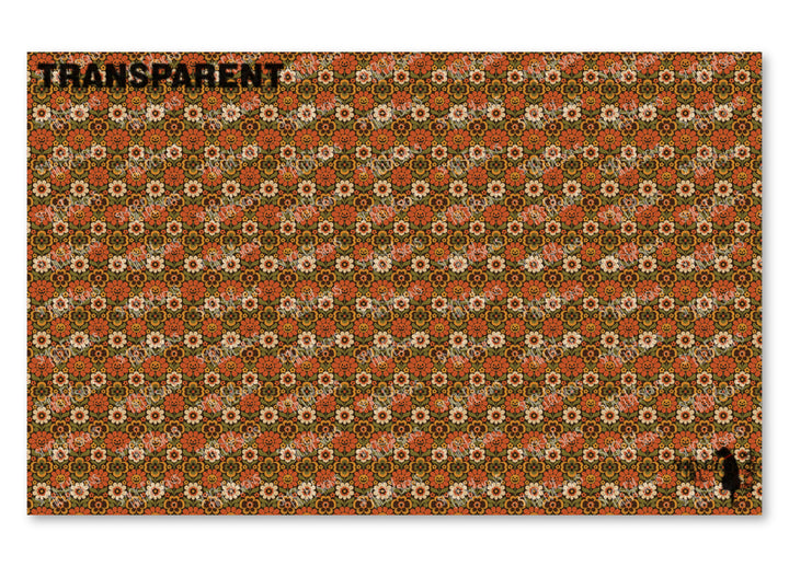 PatternPly® Transparent Groovy Pumpkin Flowers