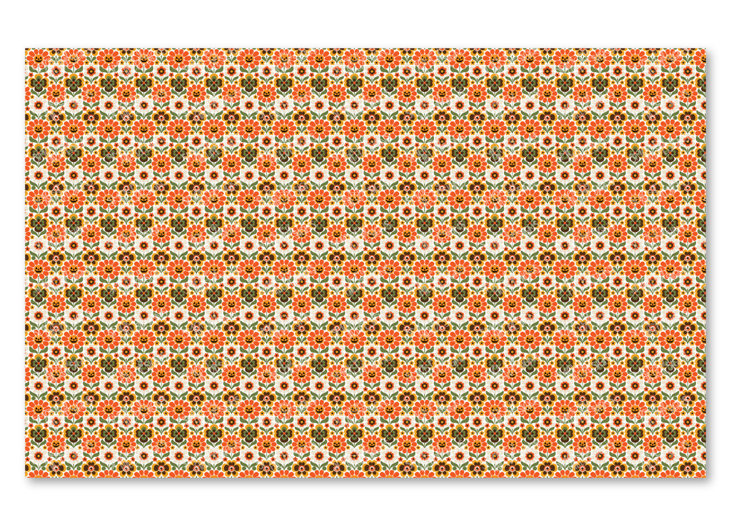 PatternPly® Scattered Groovy Pumpkin Flowers product photo 2