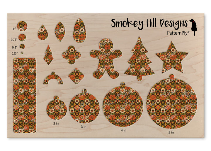 PatternPly® Full Coverage Groovy Pumpkin Flowers