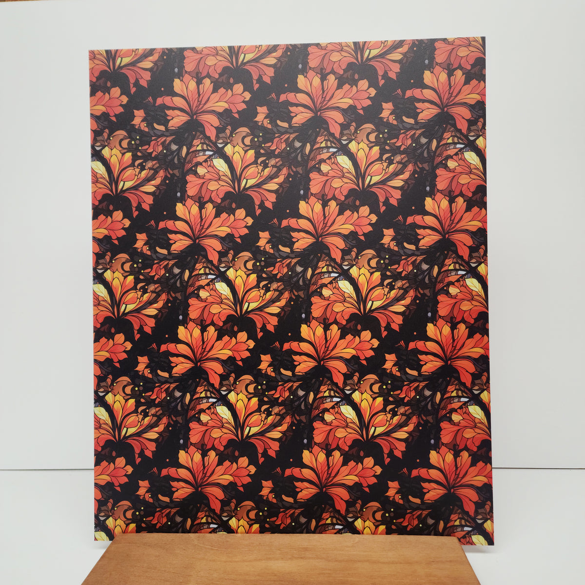 PatternPly® 19x24" Halloween Stained Glass Floral XL Scale sheet showing the pattern