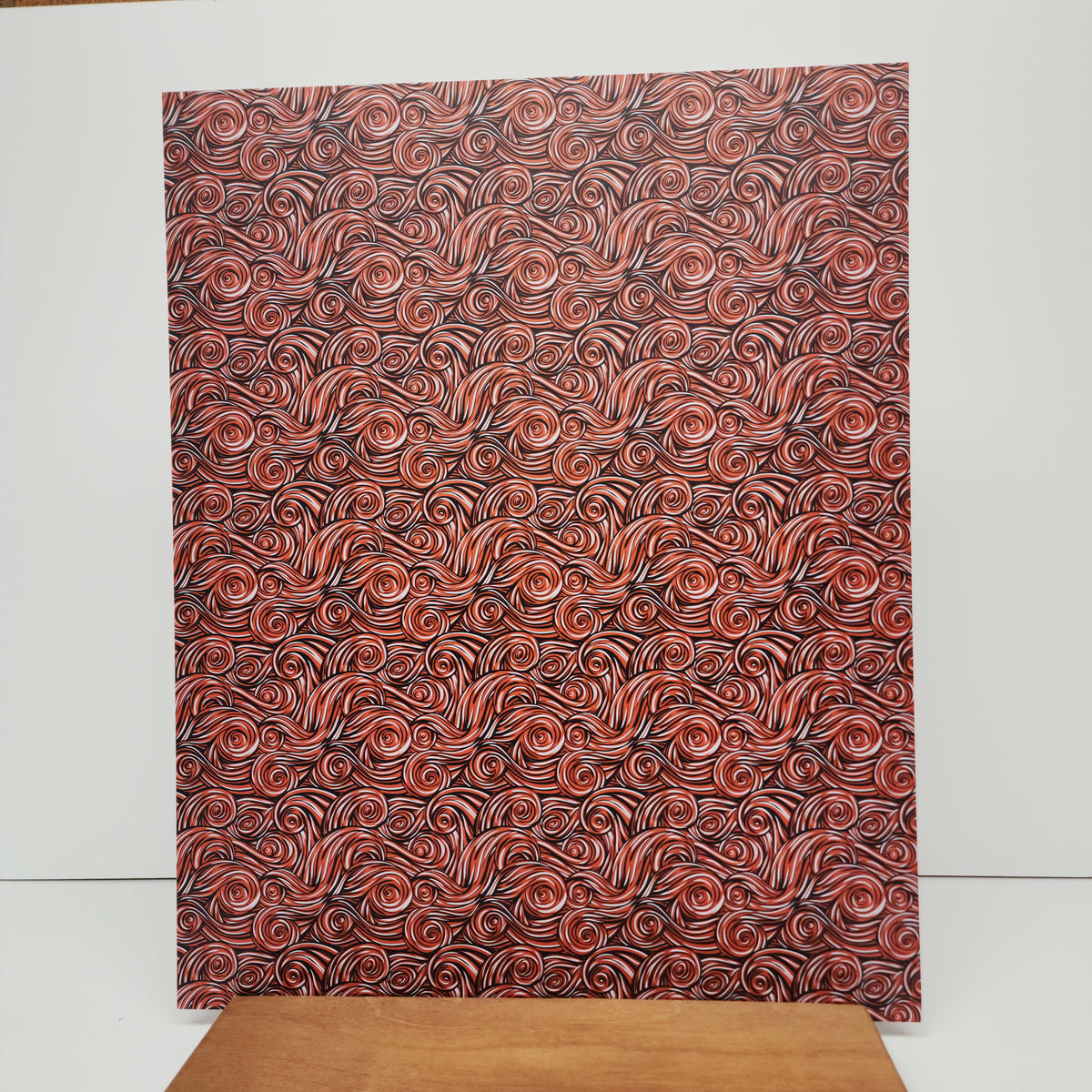 PatternPly® 19x24" Halloween Swirls Original Scale sheet showing the pattern