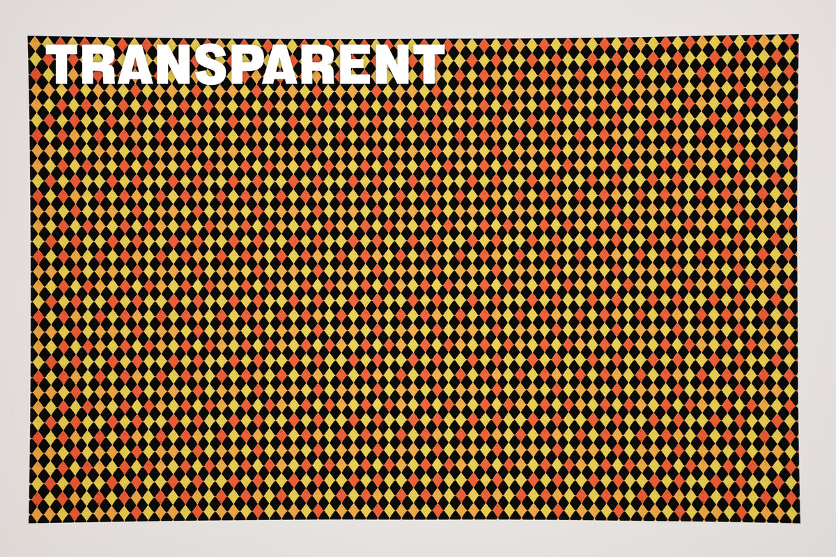 PatternPly® Transparent Halloween Diamonds Micro sheet showing the pattern
