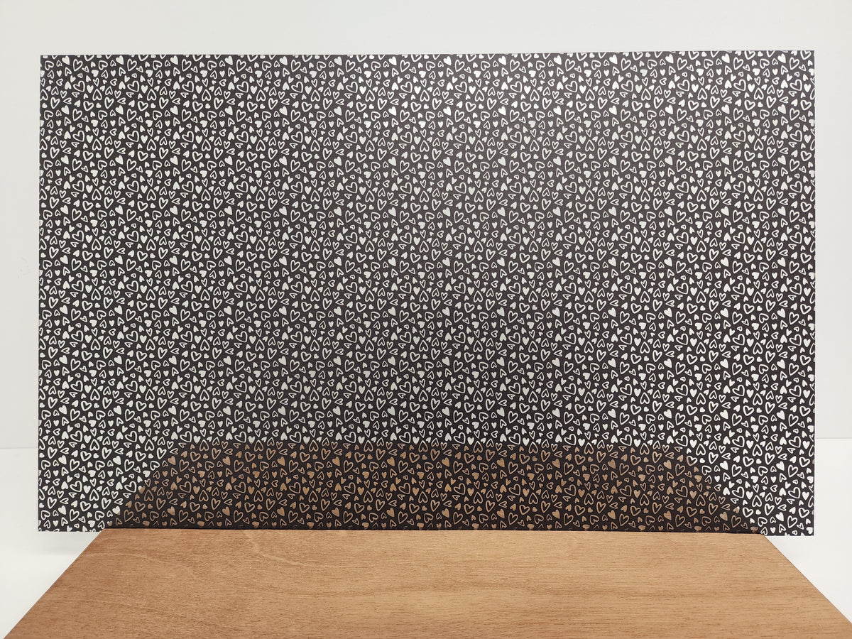 PatternPly® Scattered Outline Hearts BLACK product photo 3