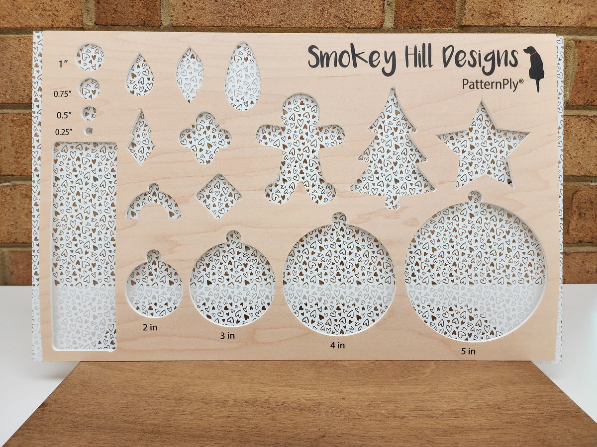 PatternPly® Scattered Outline Hearts WHITE product photo 2