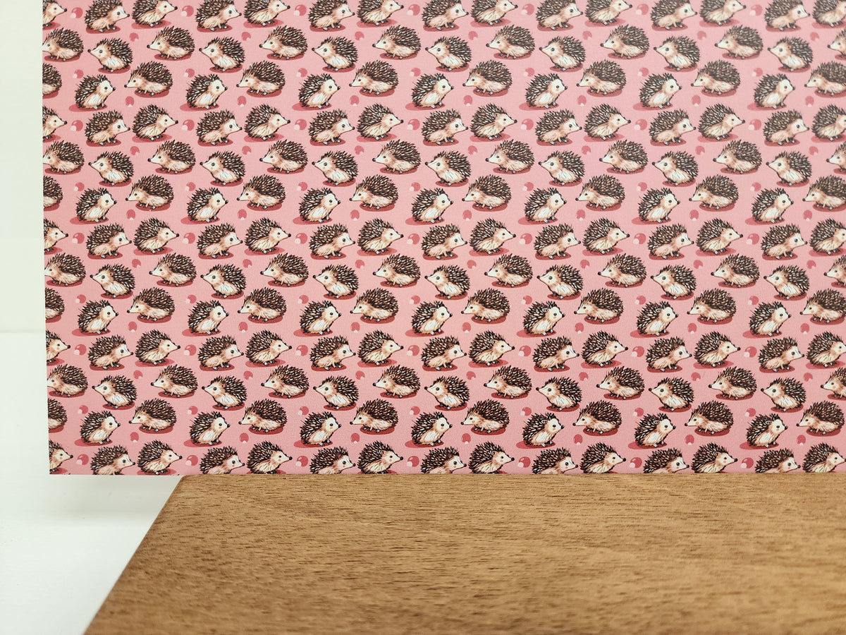 PatternPly® Full Coverage Hedgehogs sheet showing the pattern