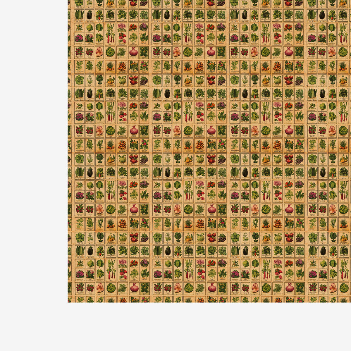 PatternPly® Naturals Heirloom Seeds Small sheet showing the pattern