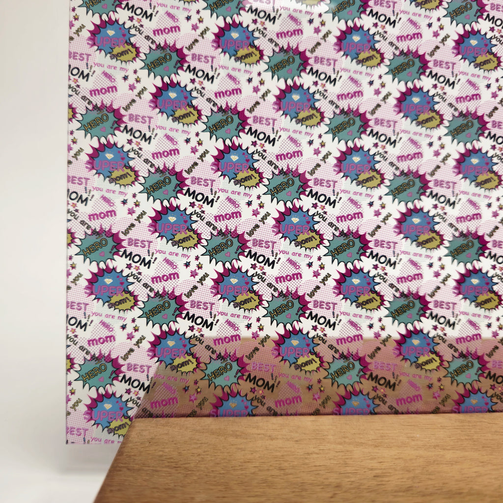 PatternPly® Scattered Hero Mom sheet showing the pattern