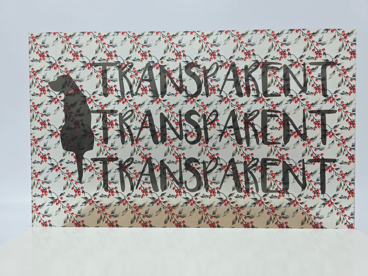 PatternPly® Transparent Holly and Berries sheet showing the pattern