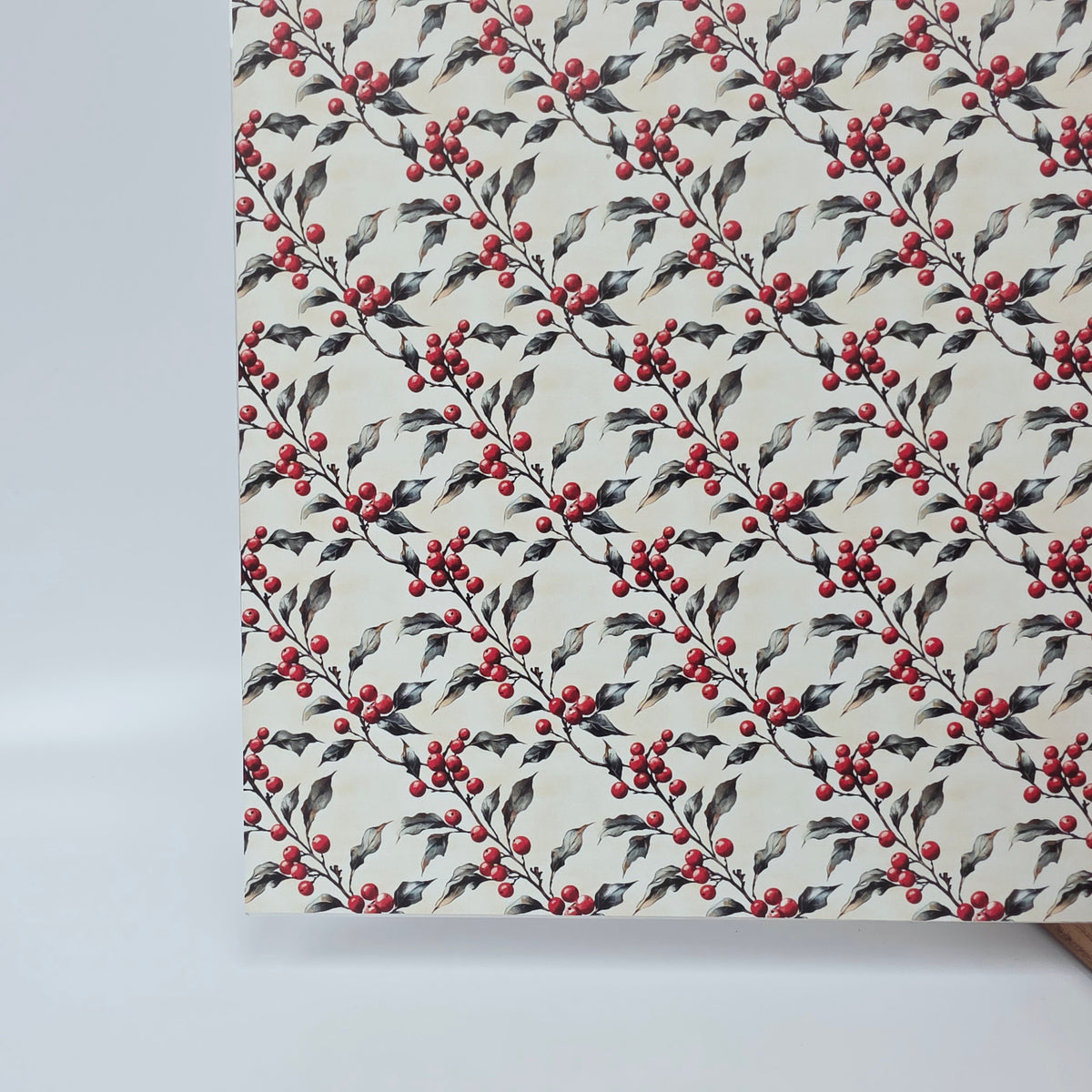 PatternPly® Full Coverage Holly and Berries sheet showing the pattern
