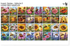 PatternPly® Transparent Insect Series Volume 2 Honeybees Sampler: sampler sheet of small art scene designs
