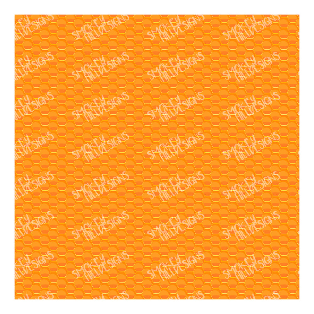 PatternPly® Full Coverage Gold Honeycomb MICRO sheet showing the pattern