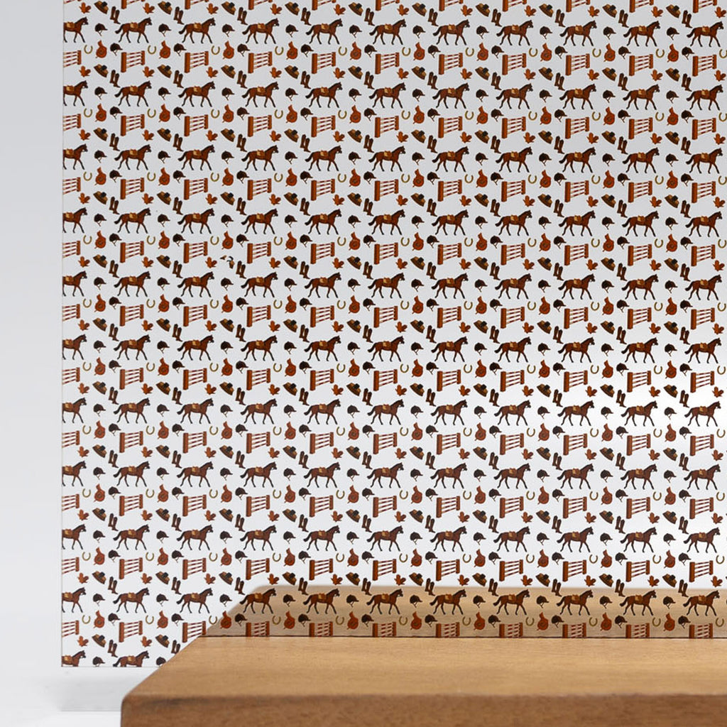 PatternPly® Scattered Show Horses sheet showing the pattern