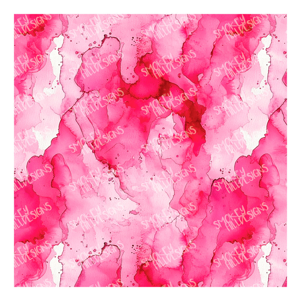 PatternPly® Transparent Hot Pink Watercolor sheet showing the pattern