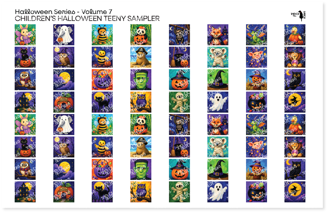 PatternPly® Full Coverage Halloween Series Volume 7 Children's Halloween Teeny Sampler