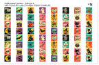 PatternPly® Full Coverage Halloween Series Volume 8 Mid Century Halloween Teeny Sampler: sampler sheet of small art…