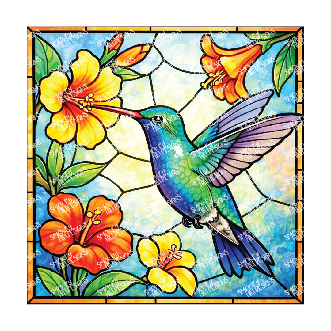 PatternPly® Transparent Birds Series Volume 1 Hummingbirds 6 art scene artwork