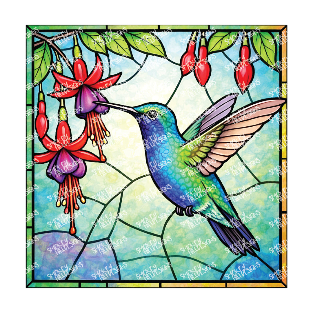 PatternPly® Transparent Birds Series Volume 1 Hummingbirds 8 art scene artwork