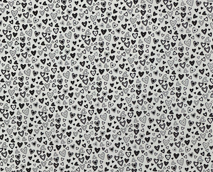 PatternPly® Scattered Micro Black and White Hearts