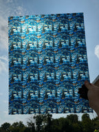 PatternPly® 19x24" Transparent Starry Swirl Christmas Original Scale sheet showing the pattern