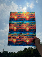 PatternPly® 19x24" Transparent Stained Glass Sunset XL Scale product photo 2