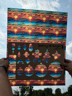 PatternPly® 19x24" Transparent Stained Glass Sunset Original Scale product photo 2