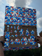PatternPly® 19x24" Transparent Red, White, and Blue Stained Glass XL Scale product photo 2