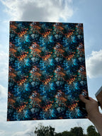 PatternPly® 19x24" Transparent Abstract Winter Colors Stained Glass XL Scale sheet showing the pattern