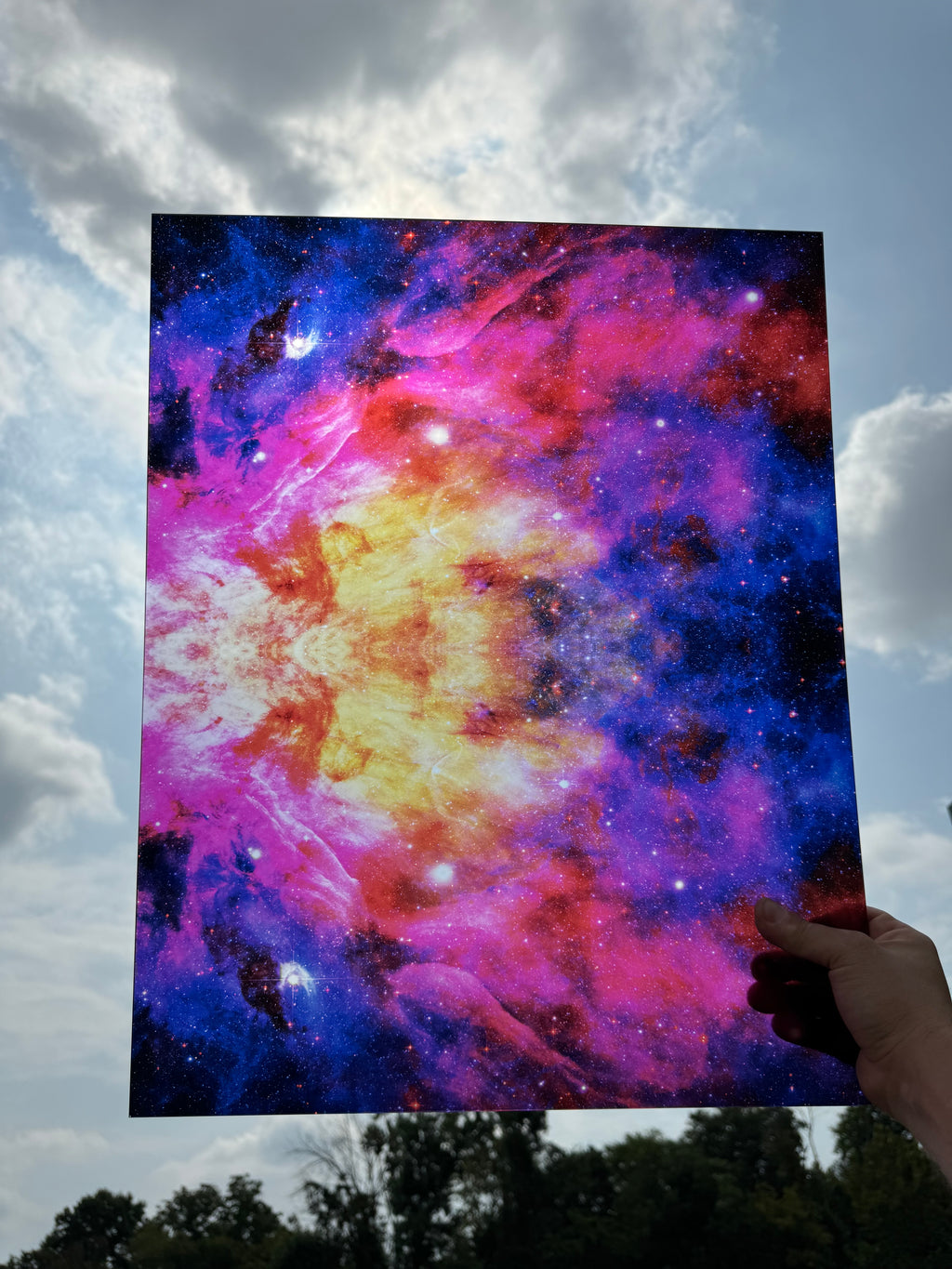 PatternPly® 19x24" Transparent Galaxy Original Scale sheet showing the pattern