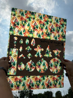 PatternPly® 19x24" Transparent Fall Watercolor Christmas Tree XL Scale product photo 2