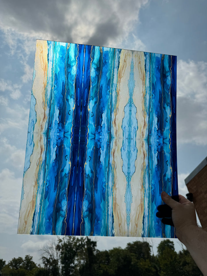 PatternPly® 19x24" Transparent Abstract Beach Original Scale