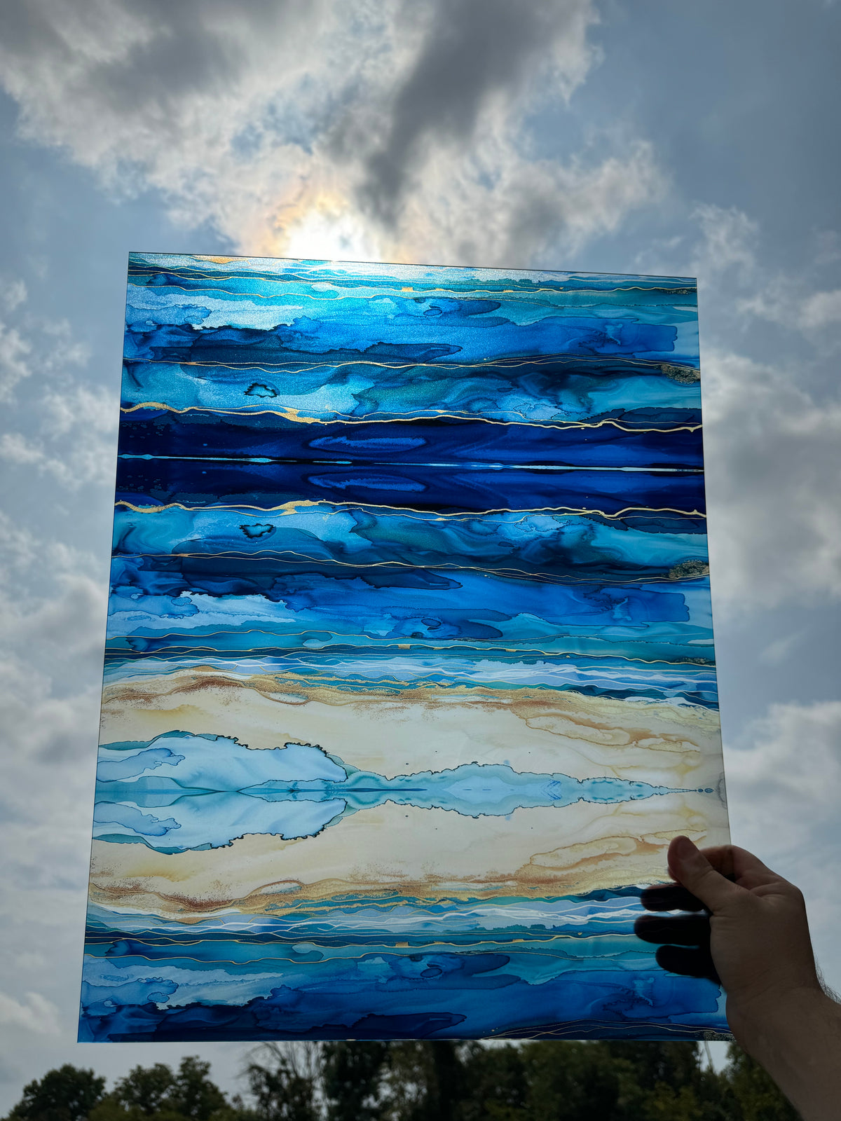 PatternPly® 19x24" Transparent Abstract Beach XL Scale sheet showing the pattern