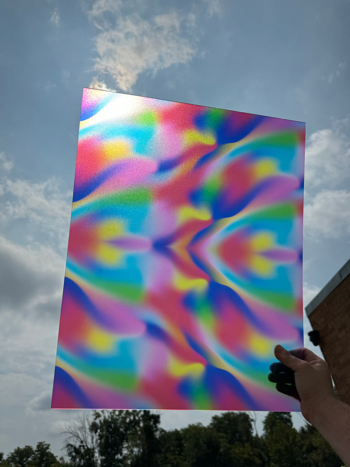 PatternPly® 19x24" Transparent Airbrush Rainbow Original Scale