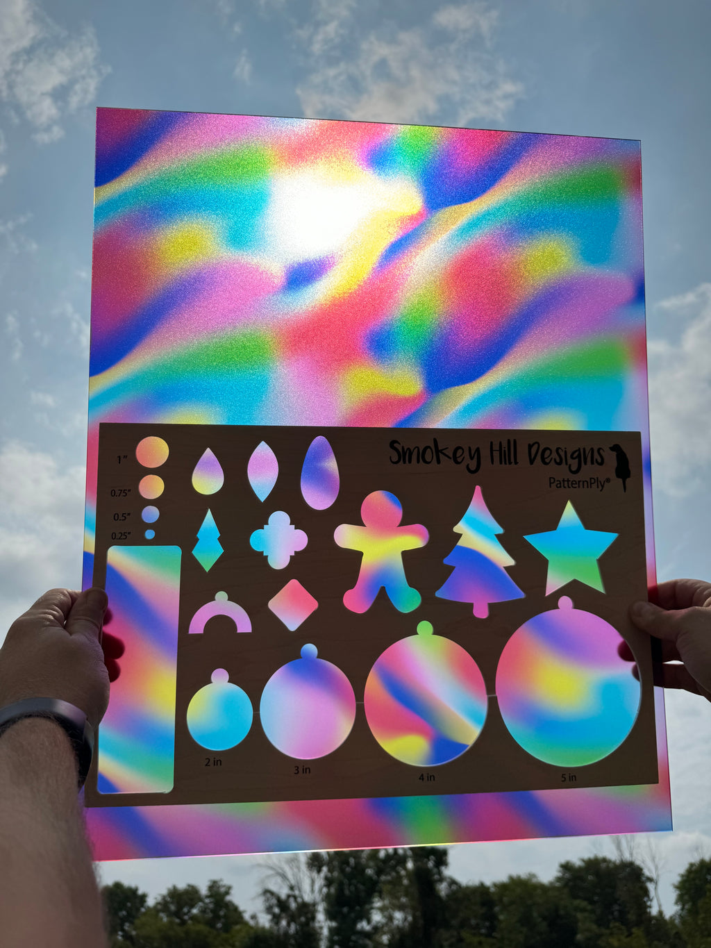 PatternPly® 19x24" Transparent Airbrush Rainbow Original Scale product photo 2