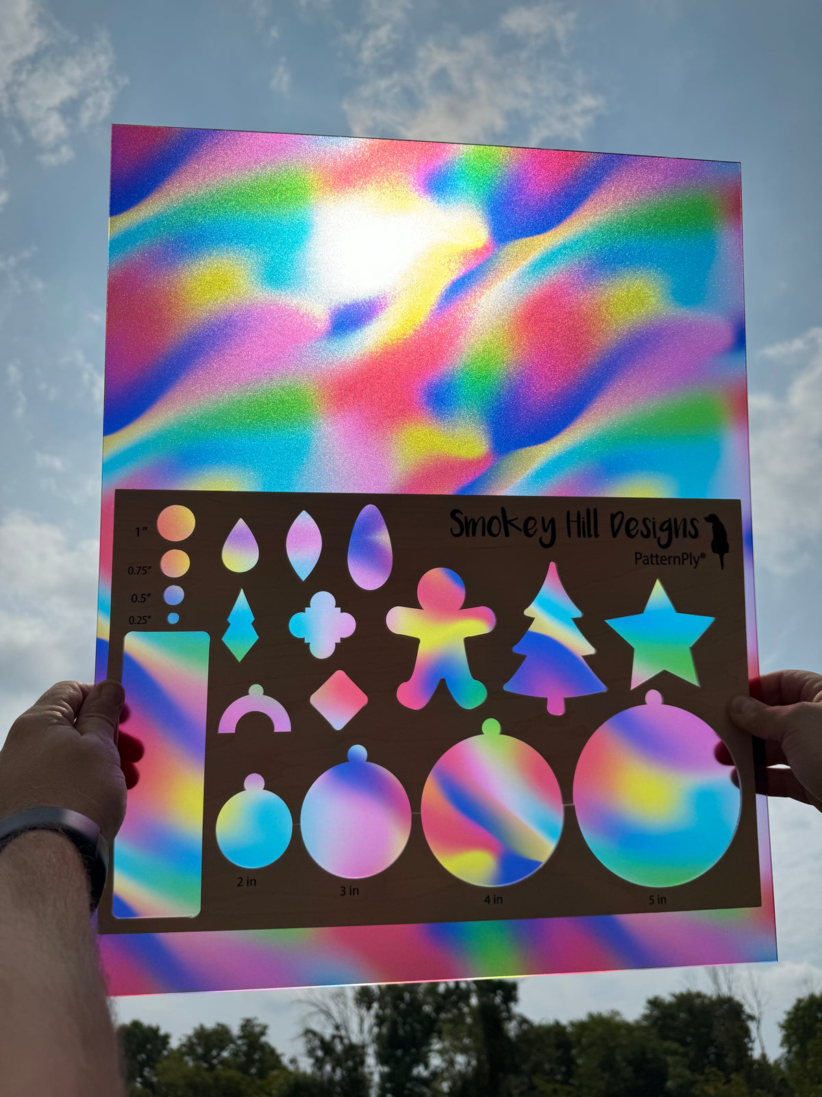 PatternPly® 19x24" Transparent Airbrush Rainbow Original Scale product photo 2