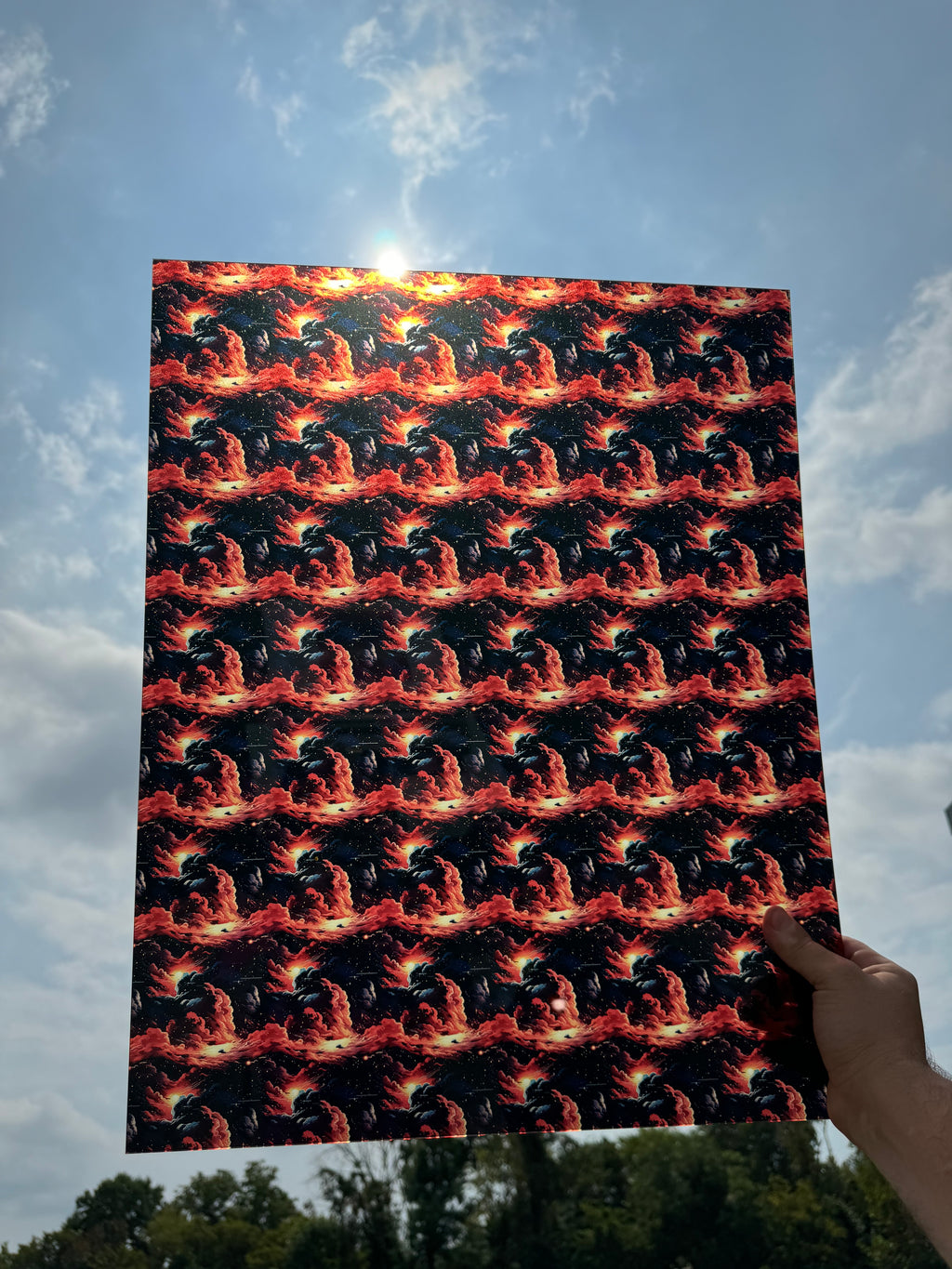 PatternPly® 19x24" Transparent Apocalypse Original Scale sheet showing the pattern