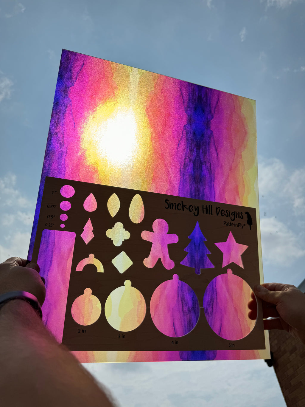 PatternPly® 19x24" Transparent Abstract Sunrise Sunset XL Scale product photo 2