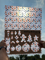 PatternPly® 19x24" Transparent Bats, Skulls, and Jack o Lanterns Pink Background XL Scale product photo 2