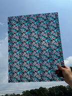 PatternPly® 19x24" Transparent Cherry Blossoms Stained Glass Original Scale sheet showing the pattern