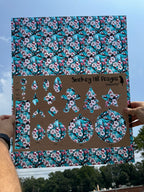 PatternPly® 19x24" Transparent Cherry Blossoms Stained Glass Original Scale product photo 2