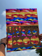 PatternPly® 19x24" Transparent Bright Sunrise Stained Glass XL Scale product photo 2