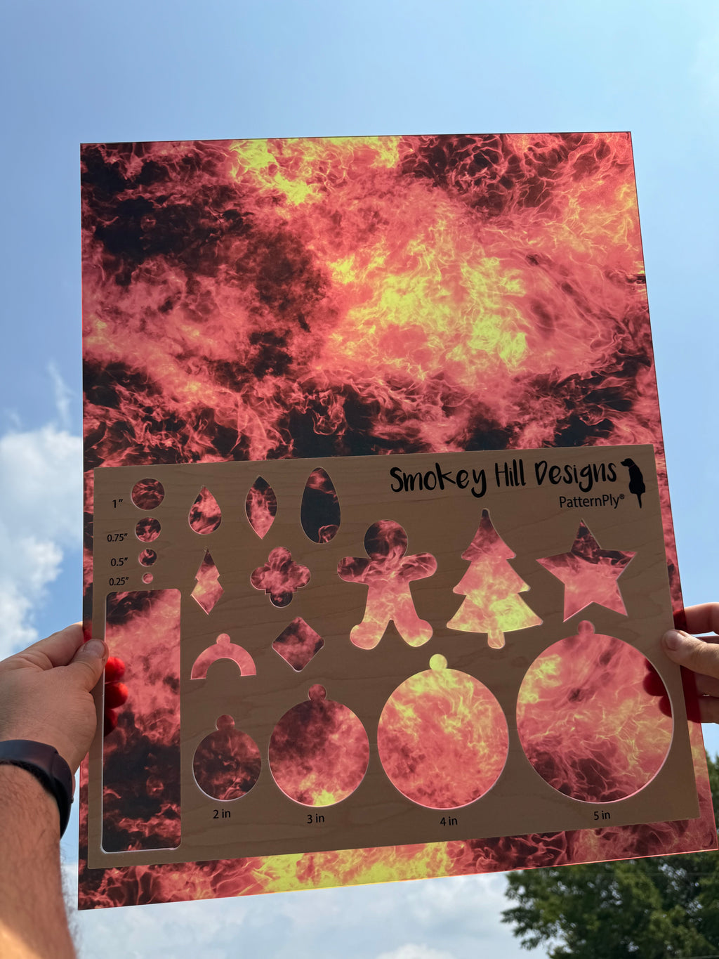 PatternPly® 19x24" Transparent Fire Original Scale product photo 2